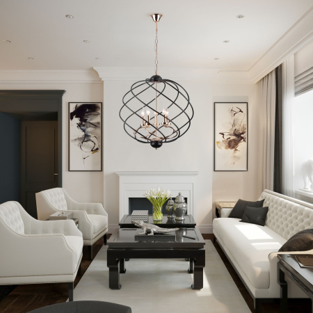 Подвесная люстра в стиле лофт 3*E14 60Вт черный IP20 (60105/3 черный) Eurosvet