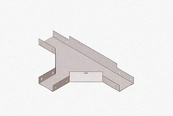 Лоток тройниковый замковый перфорированный ОТЗ 100х100 УТ1,5, оцинкованный лист, S1,2