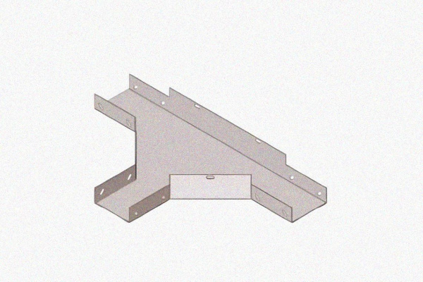 Лоток тройниковый замковый перфорированный ОТЗ 100х100 УТ1,5, оцинкованный лист, S1,2