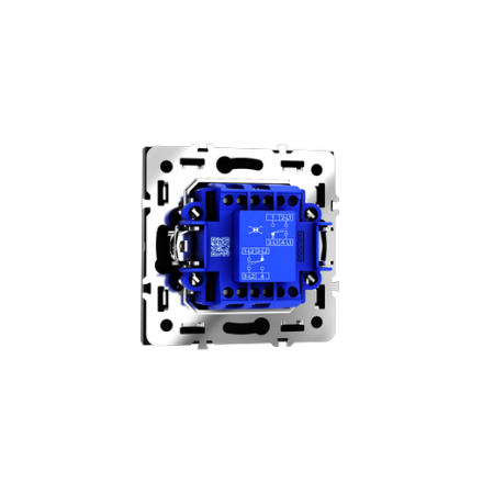 Перекрестный переключатель встраиваемый Voltum S70 одноклавишный 10А, (черный матовый)