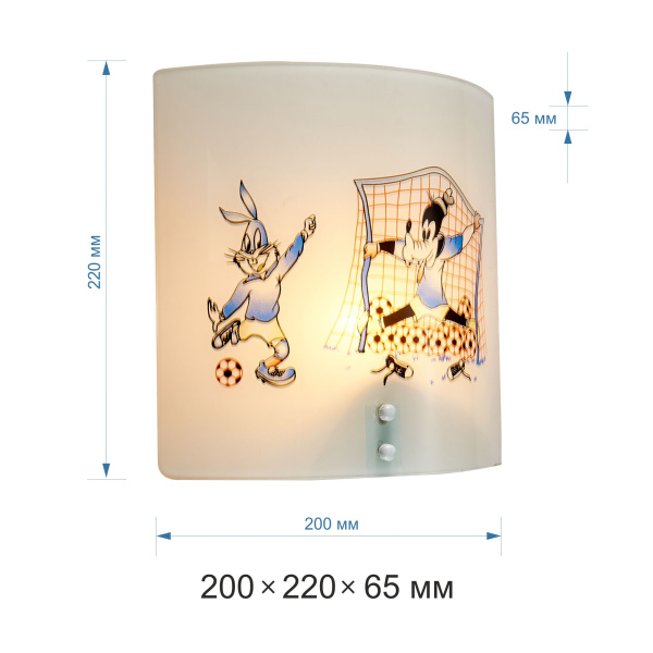 16-187 Светильник декоративный, настенный, 1хЕ27, 60Вт, 220В, основание белое, плафон стекло, 200х220х65мм, лампочка в комплект не входит APEYRON