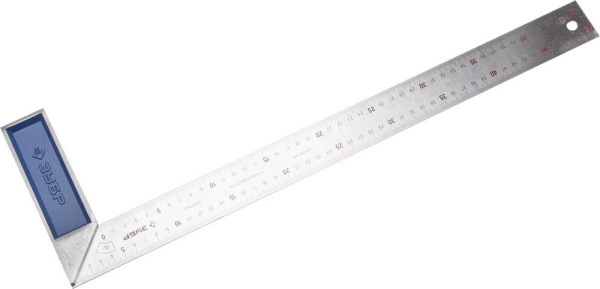 Профессионал 500 мм усиленный столярный угольник с нержавеющим полотном ЗУБР