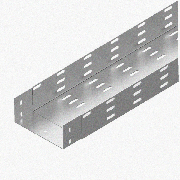 Лоток монтажный цельный перфорированный ЛМЦ300х65х2000 УТ1,5, оцинкованный лист, S1,0