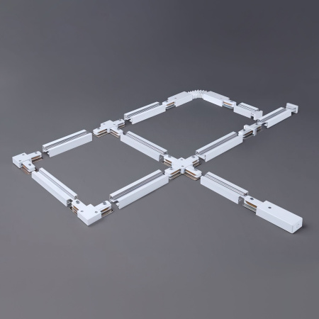 Коннектор угловой для однофазного шинопровода белый IP20 (a039596) Elektrostandard