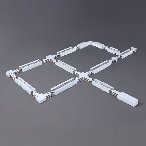 Коннектор угловой для однофазного шинопровода белый IP20 (a039596) Elektrostandard