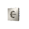 Розетка встраиваемая Voltum S70 с заземлением и защитными шторками, 16А, (кашемир)
