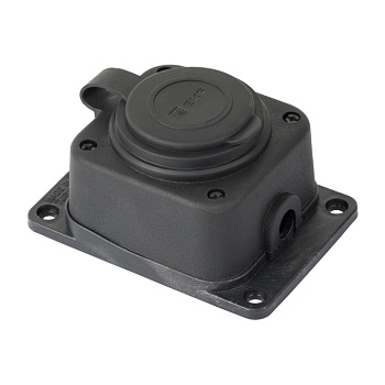 Роз, одномест, с защит, крышкой каучуковая 230В 2P+PE 16A IP44 PRO EKF