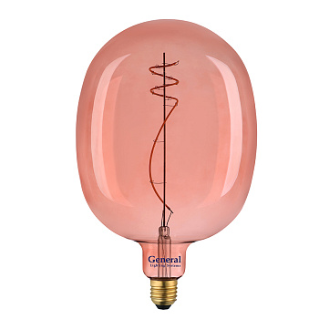 Филаментная светодиодная лампа GLDEN-DG170DSS-8ВТ-230-E27 Pink 1800 General