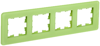 BRITE Рамка 4-мест. РУ-4-2-Бр стекло эко грин RE IEK