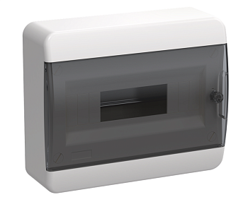 Корпус пластиковый навесной на 12 модулей ЩРН-П-12 IP41 TEKFOR черная прозрачная дверь IEK