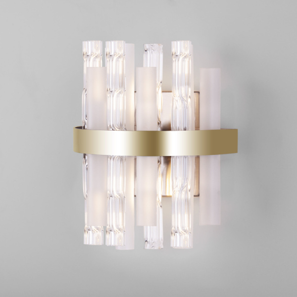 Настенный светильник с декором 2*E14 60Вт латунь IP20 Hollis (368/2 латунь) Bogate's