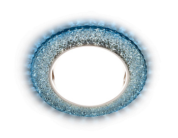 Встраиваемый точечный светильник со светодиодной лентой G298 CL/CLD хром/прозрачный GX53+3W(LED COLD) Ambrella Light