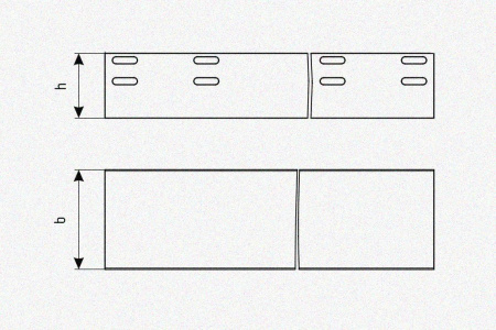 Лоток глухой ЛМГ 500х65х2000 УХЛ1, оцинкованный лист S1,5