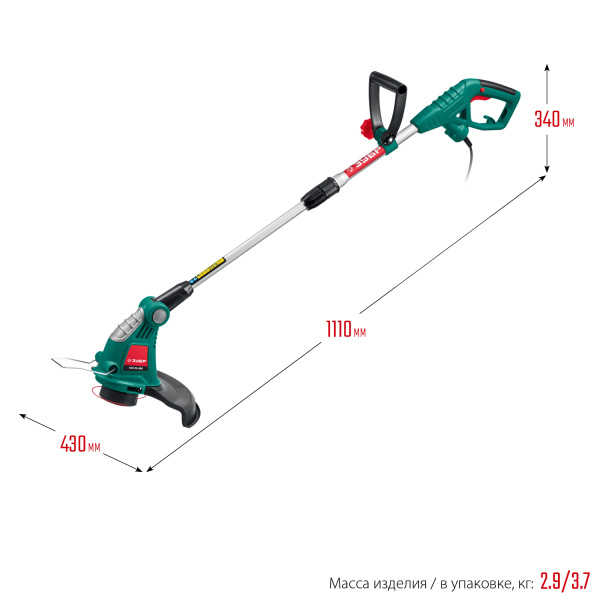 600 Вт триммер сетевой, ш/с 33 см ЗУБР