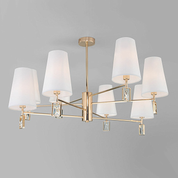 Потолочная люстра с абажурами 8*E14 40Вт золото IP20 Milazzo (60137/8 золото) Eurosvet