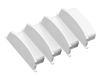 Заглушка GP8180 WH белый 18*4 для накладного алюминиевого профиля GP1500 (комплект 4шт) Ambrella Light
