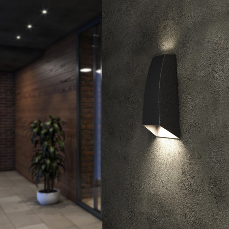 Уличный настенный светодиодный светильник 2Вт 4200К черный IP54 (a032763) Elektrostandard