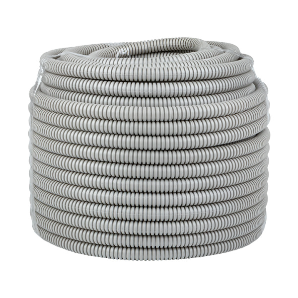 Труба гофр, ПВХ с протяжкой d16 мм (50 м) серая EKF-Plast