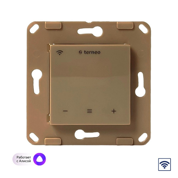 Терморегулятор Terneo SX для рамки Livolo с сенс.упр., Wi-Fi, внешний датчик темп., бежевый (мех.) Терморегулятор Terneo SX для рамки Livolo с сенс.упр., Wi-Fi, внешний датчик темп., бежевый (мех.)