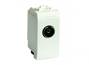 TV розетка без согласующего сопротивления (проходная), белая, 1мод. DKC