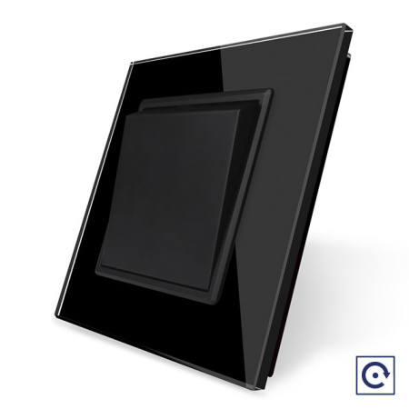 Механический выключатель звонкового типа 1 клавиша Черный Livolo