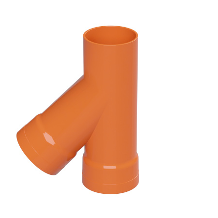 Тройник для двустенных труб, 45 град., полипропилен, д.160мм DKC