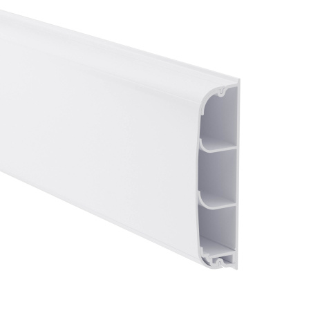 Кабель-канал плинтусного типа 90х25 мм, трехсекционный, с крышкой DKC