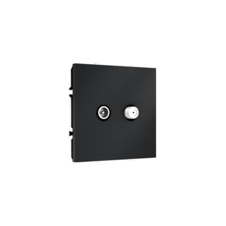 Розетка телевизионная встраиваемая Voltum S70 оконечная TV+SAT, (графит)