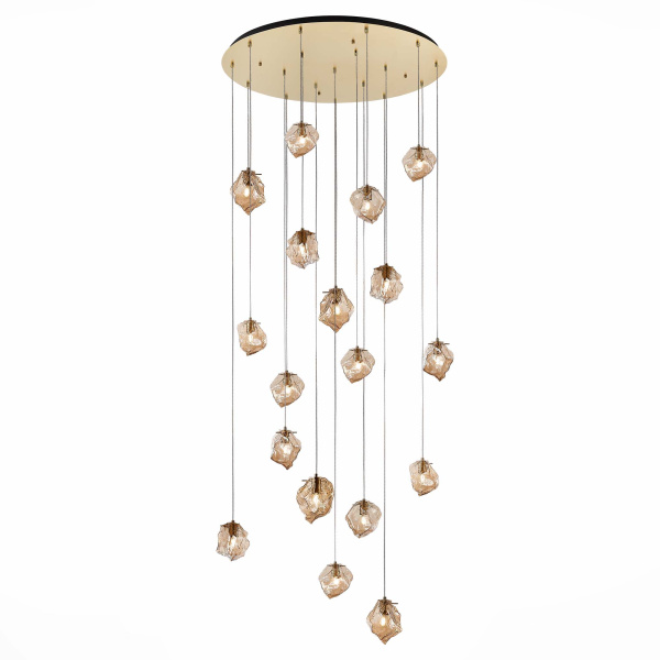 Светильник подвесной Латунь/Янтарный E14 18*40Вт SL1175.303.18 ST LUCE