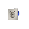 Розетка встраиваемая Voltum S70 с заземлением и защитными шторками, 16А, с USB, A+C, (кашемир)