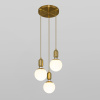 Подвесной светильник со стеклянными плафонами 3*E27 60Вт латунь IP20 Bubble (50151/3 латунь) Eurosvet