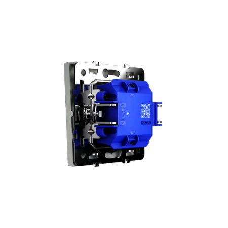 Выключатель встраиваемый Voltum S70 одноклавишный с подсветкой 10А, (сталь)