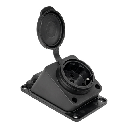 Розетка настенная с защитной крышкой каучуковая наклонная 230В 2P+PE 16A IP44 EKF