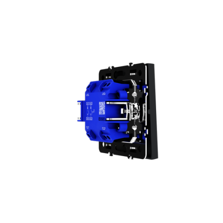 Выключатель с самовозвратом встраиваемый Voltum S70 двухклавишный 10А, (графит)