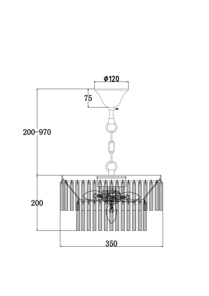 Подвесной светильник 4*E14 40Вт Латунь IP20 Colonne MOD093PL-04BS Maytoni