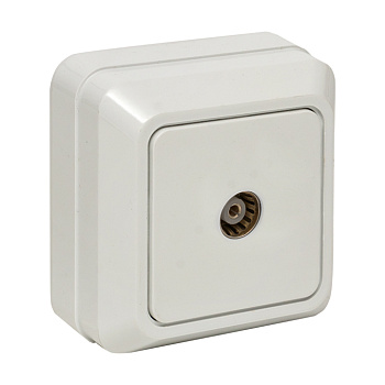 Рим Розетка TV 1-мест, 75Ом 5-862МГц бел, EKF