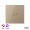 Одноклавишный проходной умный сенсорный диммер Livolo ZigBee, 1 пост, Золотой VL-C701SD2Z-2AG
