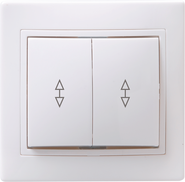 Выключатель 2-клавишный проходной ВСп10-2-0-КБ 10А КВАРТА белый IEK