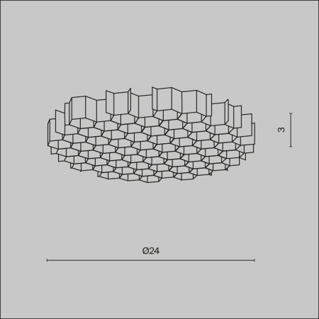 Светофильтр HoneyComb ⌀24мм Черный (HoneyComb-D24) Technical Maytoni