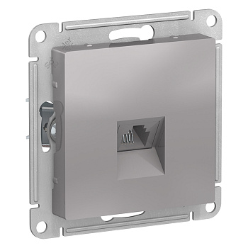 ATLASDESIGN Механизм розетки СУ телефонная RJ11 . алюминий IP20 Schneider Electric