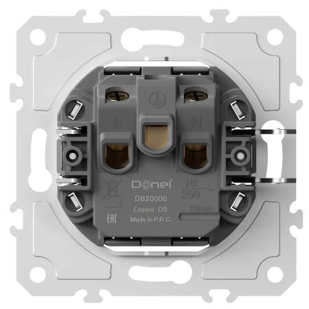 Donel механизм универсальной розетки мультистандарт 16А 250 В~ на винтах, серия DB