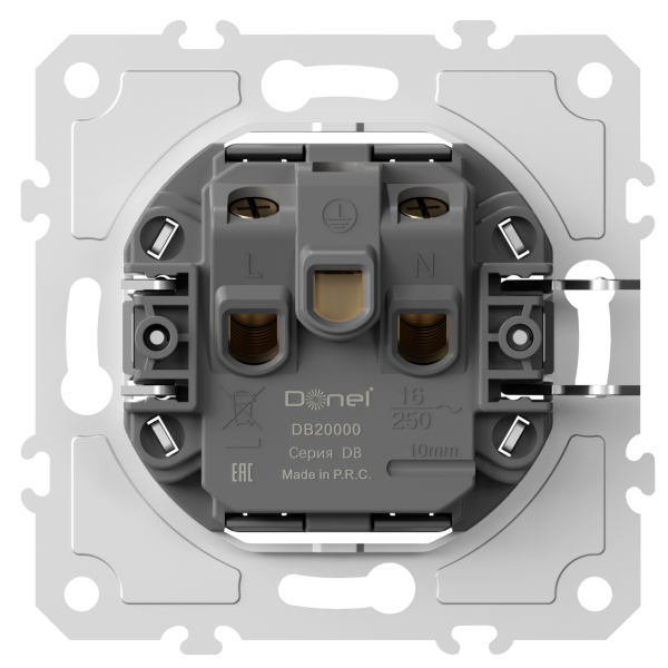Donel механизм универсальной розетки мультистандарт 16А 250 В~ на винтах, серия DB