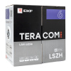 Кабель витая пара TERACOM PRO Cat,6 U/UTP 4 пары solid 23AWG оболочка LSZH нг(А)-HF цвет серый (упак, 305м) EKF