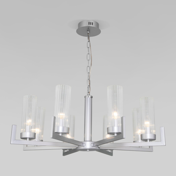 Подвесная люстра 8*E14 40Вт серебряный IP20 Arganie (60133/8 серебро) Eurosvet
