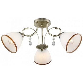 Люстра потолочная Бронза/Белый E27 3*60Вт 111-507-03 VELANTE