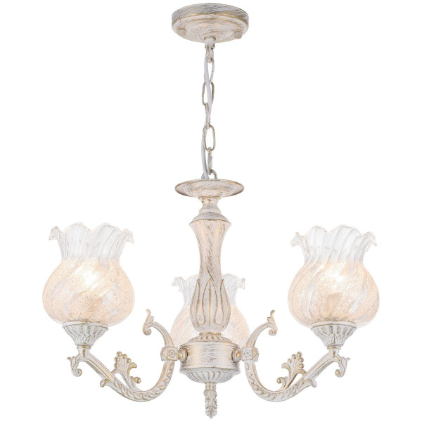 Люстра подвесная Белый, Золотой/Бежевый E27 3*60Вт 351-003-03 VELANTE