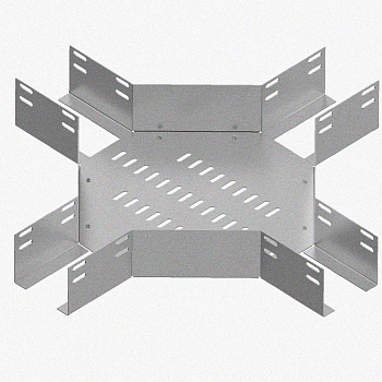 Лоток крестообразный перфорированный КМ 300х80 УТ1,5, оцинкованный лист S1,0