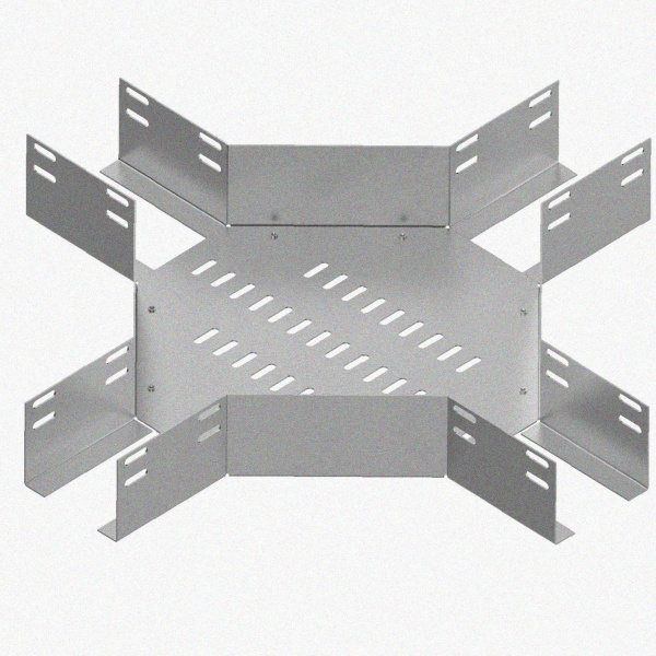 Лоток крестообразный перфорированный КМ 300х80 УТ1,5, оцинкованный лист S1,0