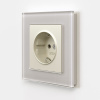 Встраиваемые механизмы Розетка СУ 1 мест. с зазем. 16А айвори матовый IP20 Werkel