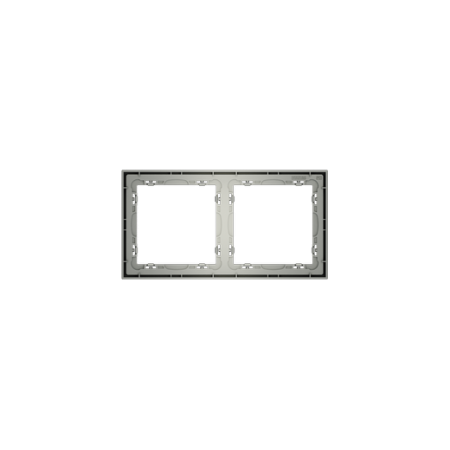 Рамка пластиковая Voltum S70 на 2 поста, (сталь)